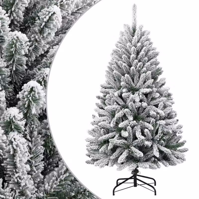 Albero di Natale artificiale, altezza 150 cm, con rami effetto neve - Pieghevole e realistico