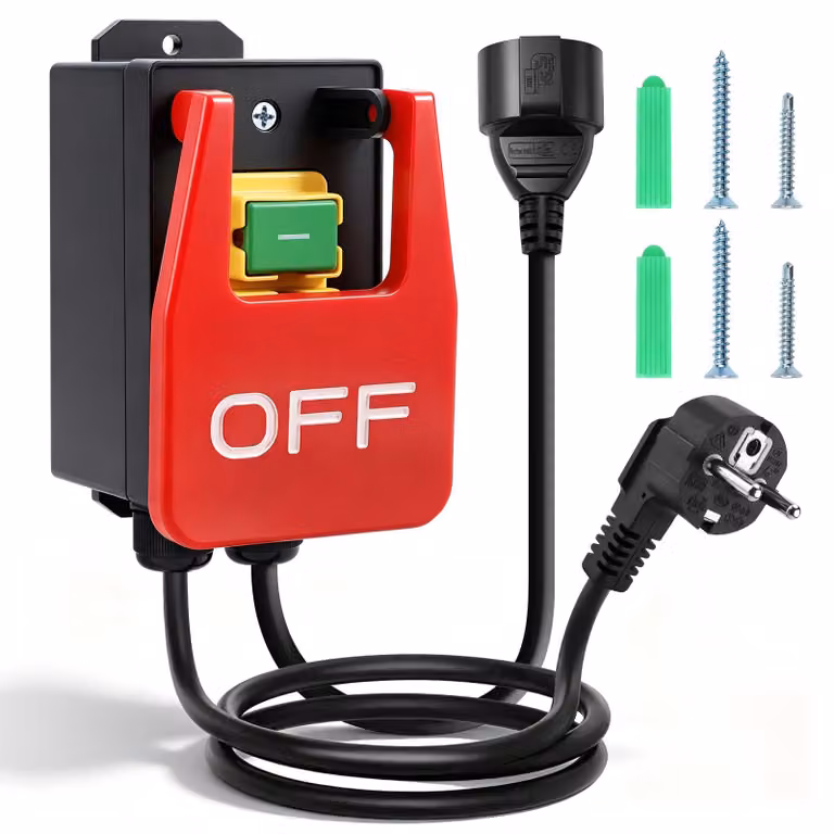 Interruttore di sicurezza a scatto - 230 Volt - Per utensili elettrici