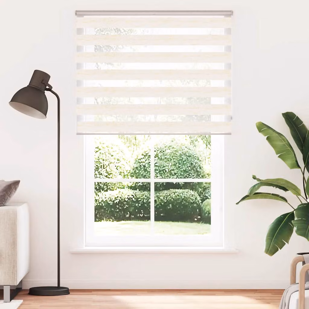 vidaXL Tenda a Rullo Zebra Larghezza Tessuto 140,9 cm Poliestere