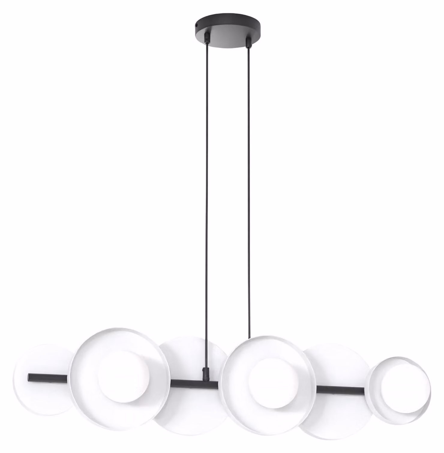 Lampada a sospensione MODEL bianco e nero 6xG9x15W in metallo, dimensioni: 120x85x23 cm, IP20, Emibig