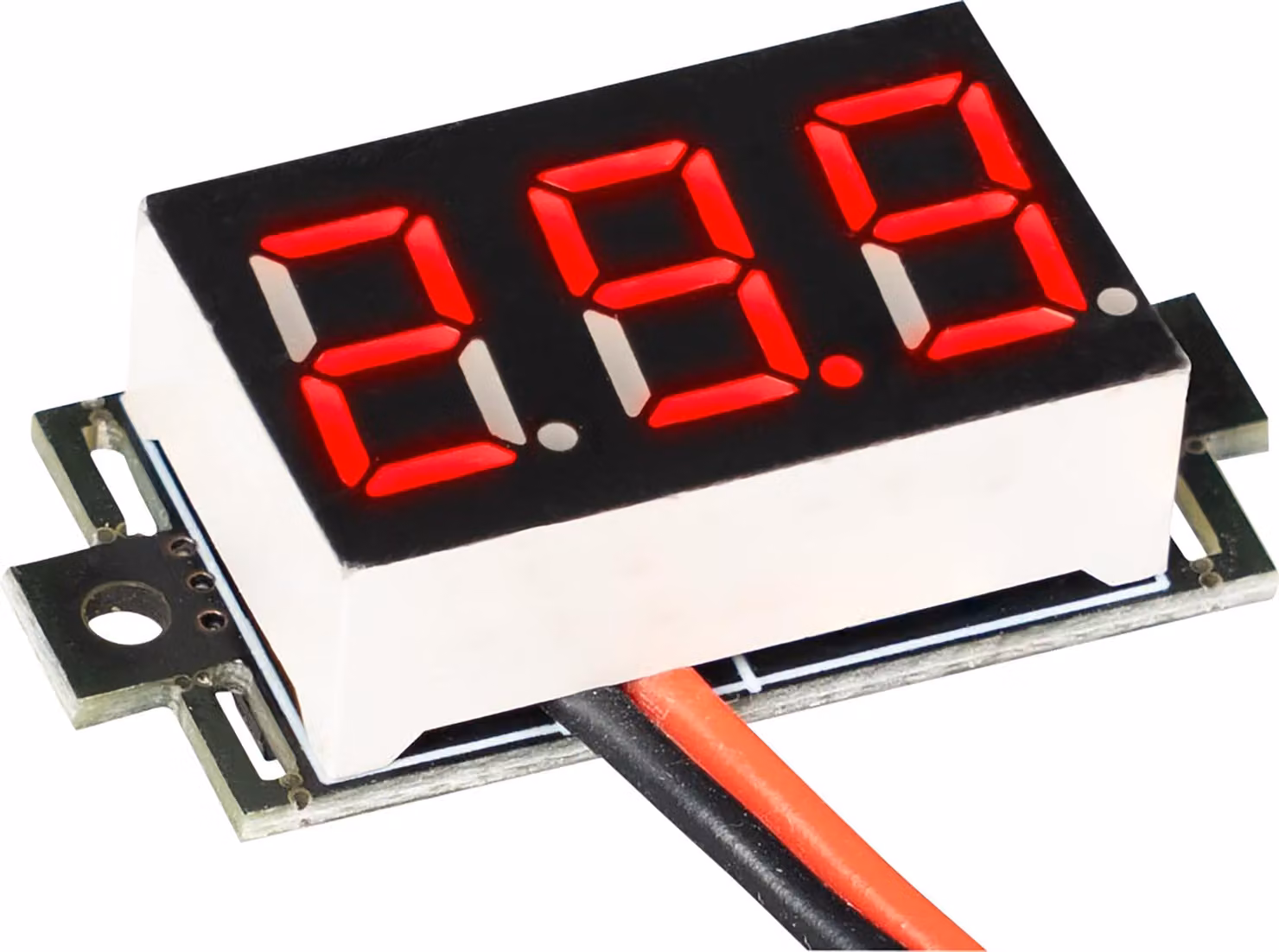 Voltmetro JOY-IT, 3-29 V, 0,36", rosso