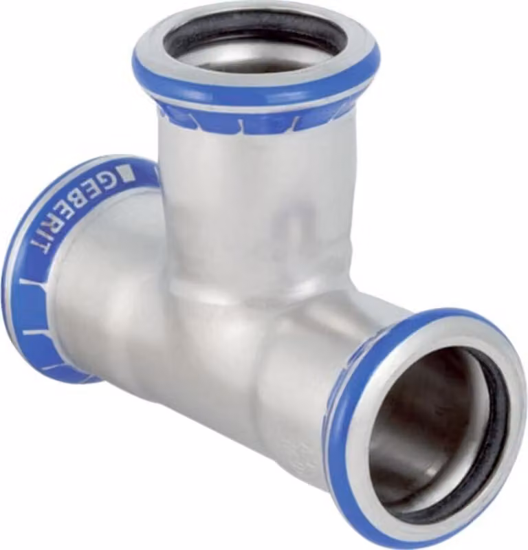 Geberit Raccordo a T Mapress d= 18 mm, uguale, senza LABS, acciaio inox