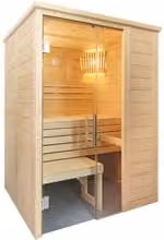 Sauna finlandese in massello Regina 18 di Piscine Italia in legno di abete colore marrone L: 204 cm, P: 188 cm, H: 144 cm