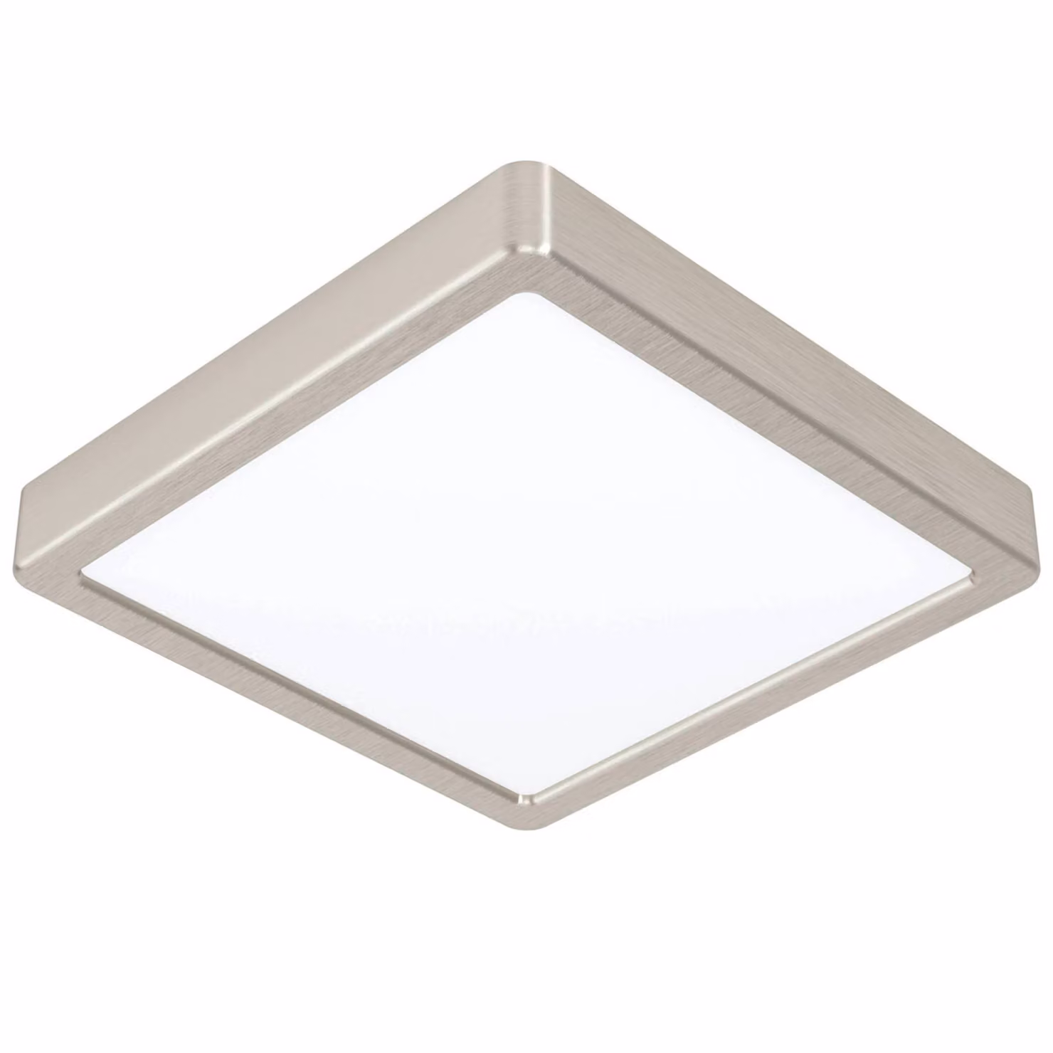 Eglo LED plafoniera a pannello Fueva 5 nichel opaco 21x21cm 16,5W 1800lm bianco caldo 3000K