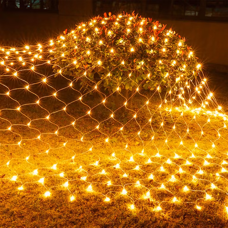 3X2M 200LED Tenda Luce Fata Luci 8 Modalità di Luce Impermeabile Luce di Natale Festa Giardino Luce Rete, Giallo