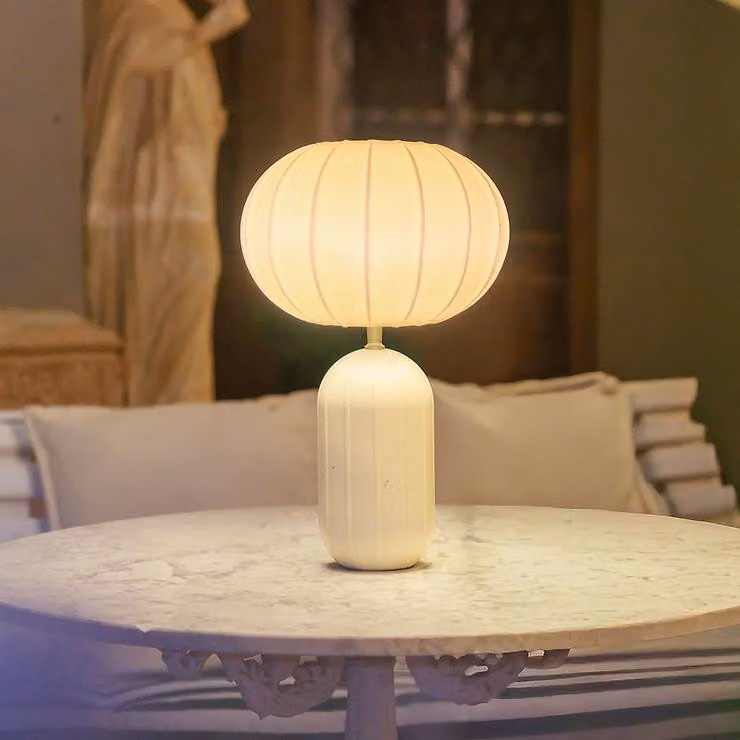 Lampada da tavolo LED Newgarden Rachel, alimentazione solare e a batteria, 45 cm, color beige
