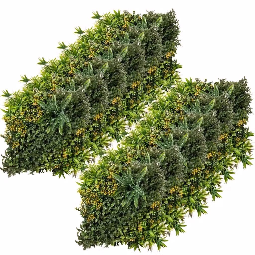 Set di 12 pezzi Parete Vegetale Artificiale Minimal Verde L 50 cm x P 50 cm – 2