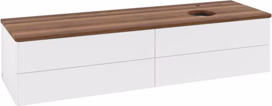V&B Mobiletto senza struttura frontale - illuminazione Antao 160x50cm, HL, WBP w. wal, wh. m Lac
