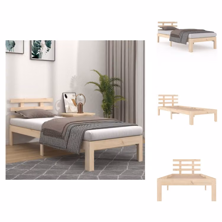 vidaXL Letto in legno massiccio 90x190 cm - Letti & reti