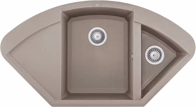 Lavello Elleci Incasso Easy CORNER Granitek Grigio Tortora LGYCOR43