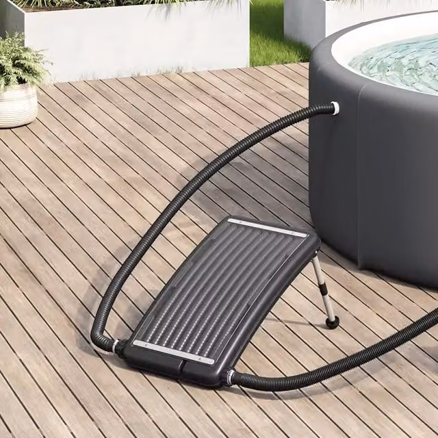 Pannello Solare Termico Curvo Videx per Riscaldamento Piscina, Colore Nero, L: 72,5 cm, P: 46 cm