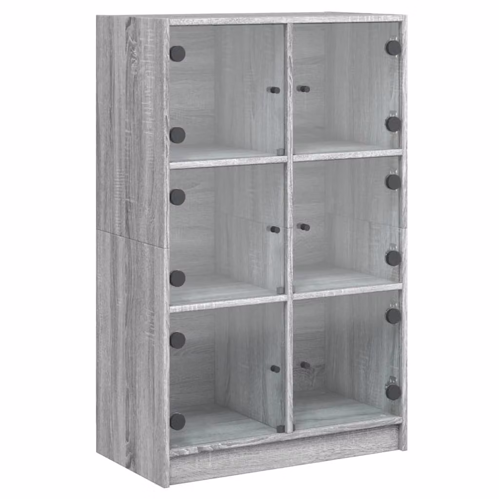 Credenza con Ante Grigio Sonoma 68x37x109 cm Legno Multistrato