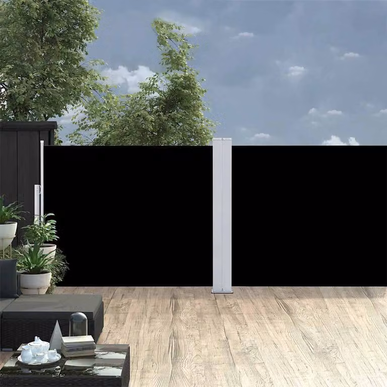 Maison Exclusive - Tenda da sole laterale estensibile 140x1200 cm, nera