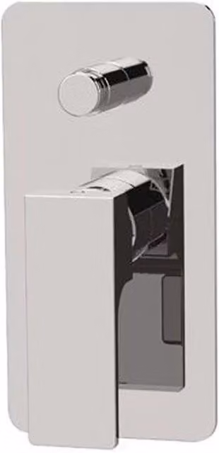 Miscelatore incasso per vasca o doccia con deviatore Remer serie Absolute in ottone cromato argento