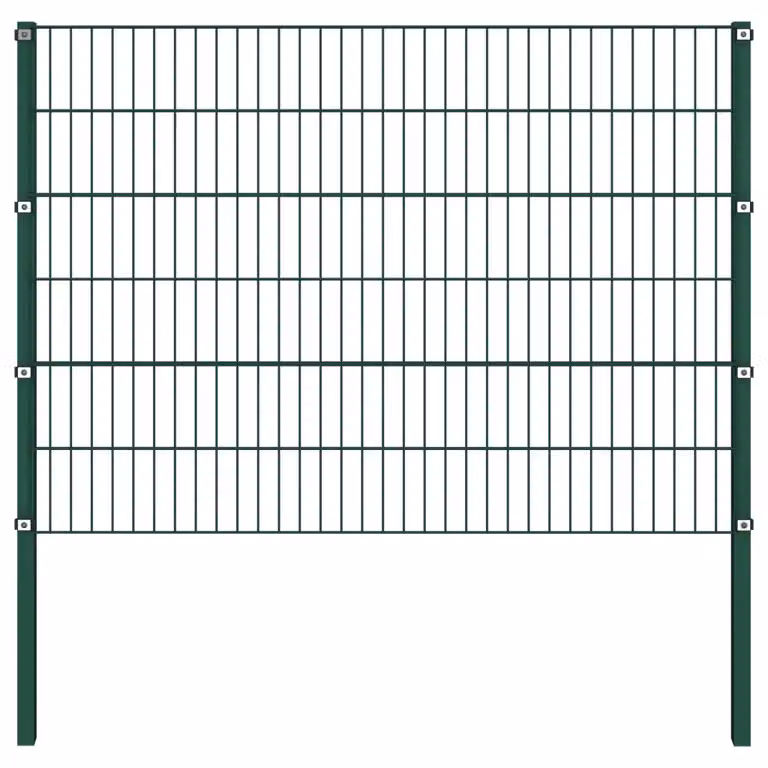Maison Exclusive - Elemento di recinzione con palo in ferro 176,5 x 120 cm Verde