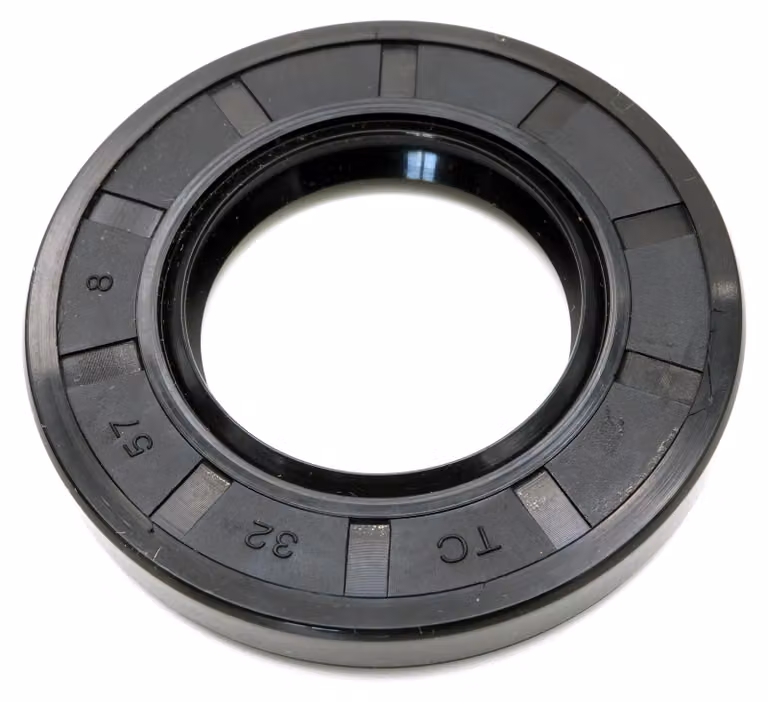 Guarnizione a labbro radiale 32x57x8 mm, in NBR, grado 70, conforme alla norma DIN 3760, confezione da 2 pezzi
