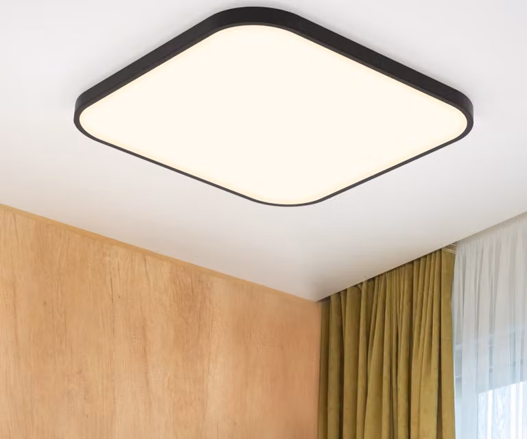 ZMH Lampada da soffitto a LED per camera da letto 19W piatta 27 cm Illuminazione da soffitto Lampada da cucina Bianco neutro Lampada da corridoio Nero