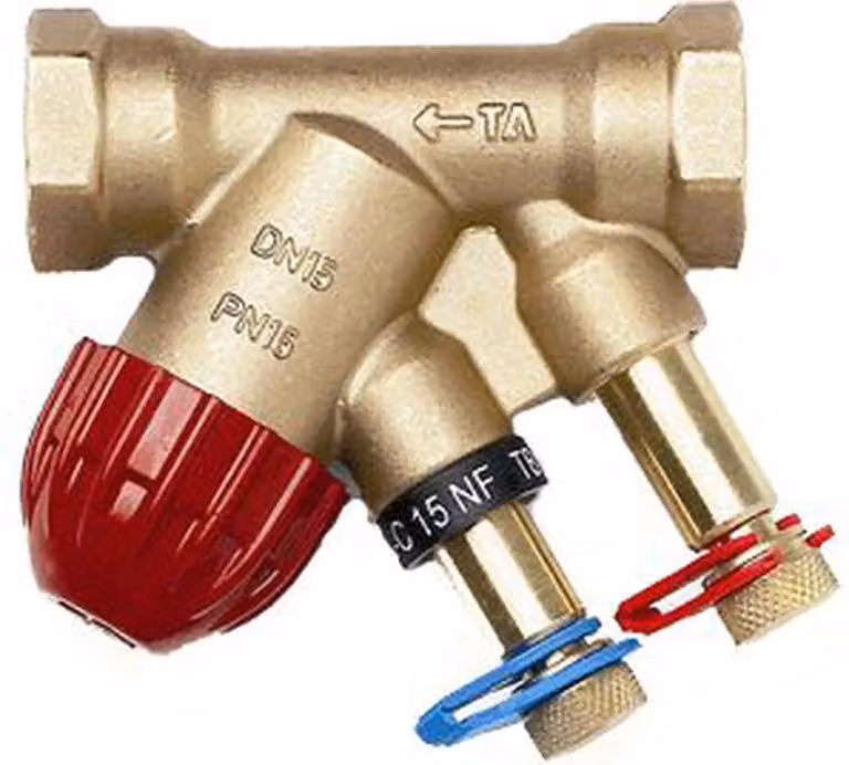 Valvola di regolazione compatta IMI Heimeier TBV-C a basso flusso DN 15 2x1/2 pollici IG, 1 pezzo.