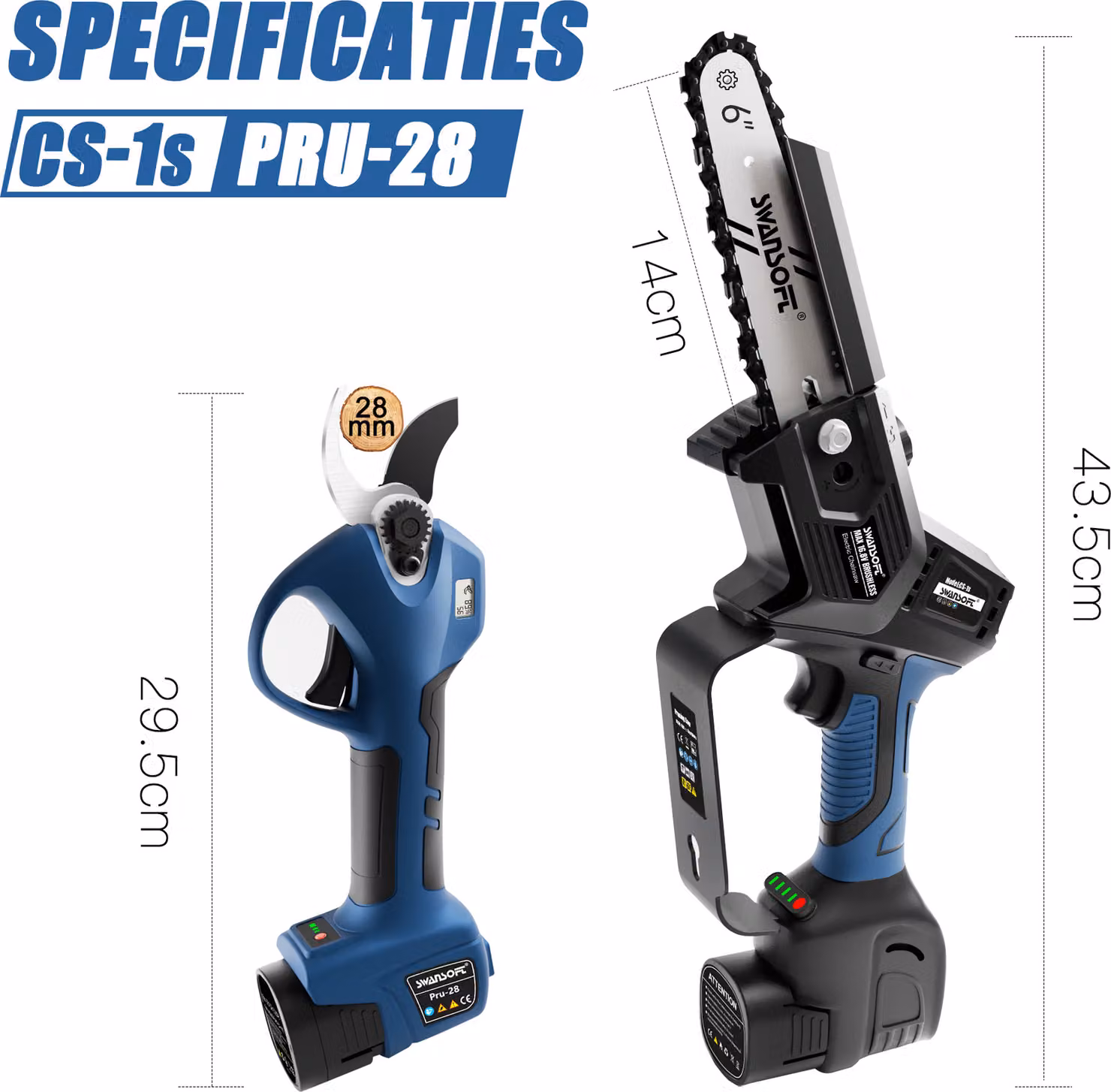 Troncatrice elettrica a batteria, 16,8V, lama da 28 mm, utensile da giardino leggero