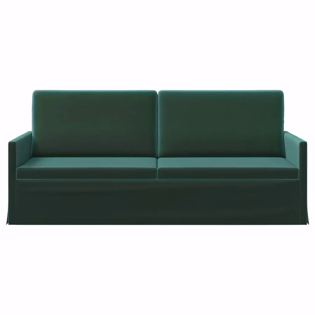 Divano a 3 posti moderno vidaXL in velluto verde con struttura in metallo L: 190 cm, P: 81 cm, H: 82 cm – 2