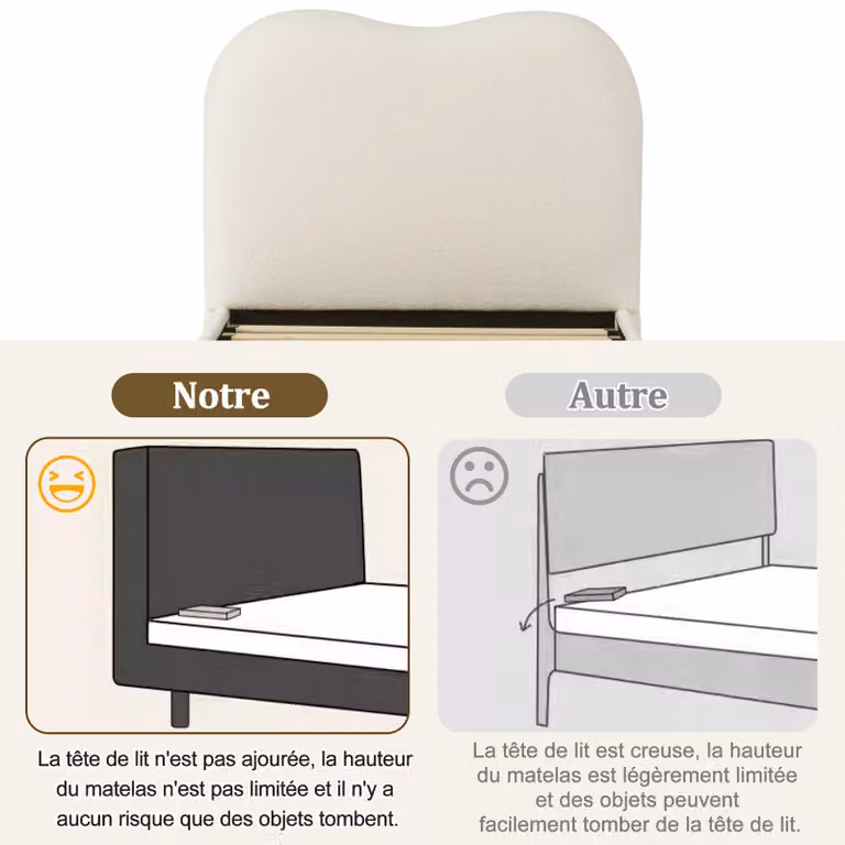 Letto imbottito, letto singolo, letto per bambini 90 x 200 cm, letto funzionale con sistema idraulico, letto con rete a doghe, testiera e ampio spazio contenitivo, testiera imbottita
