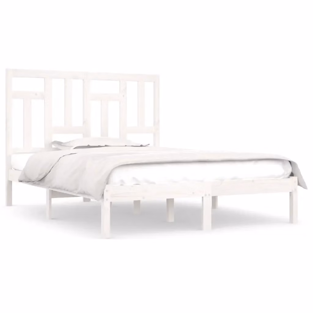 Giroletto vidaXL in legno massello di pino bianco con doghe piatte L/P/H: 205.5 x 140 x 145.5 cm – 2