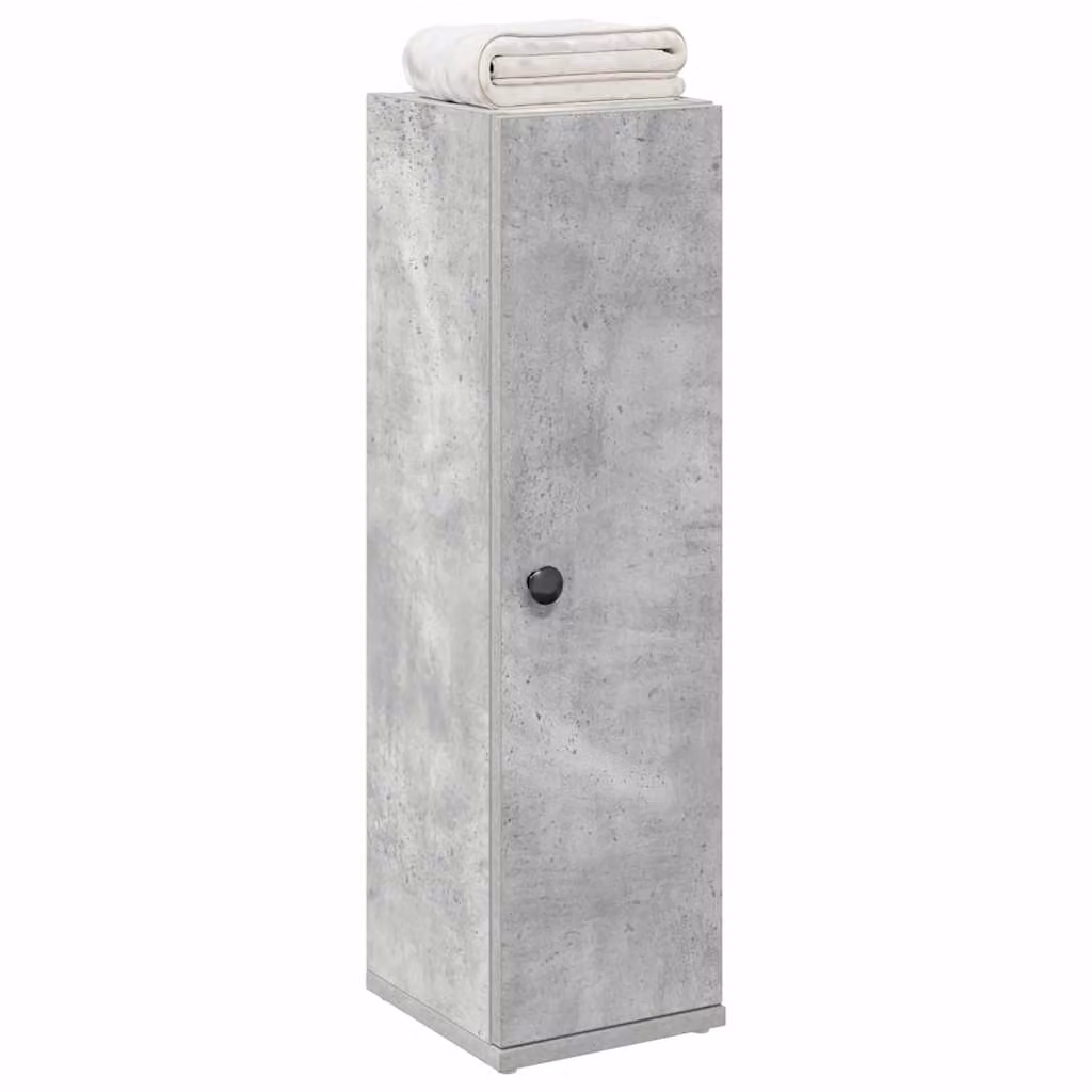 Mobile da bagno vidaXL con portarotolo in legno e MDF, colore grigio, L/P/H: 20,5 x 22 x 72 cm