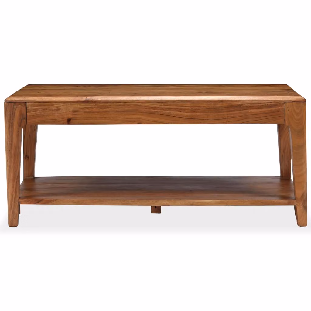 vidaXL Tavolino in legno massiccio 88x50x38 cm