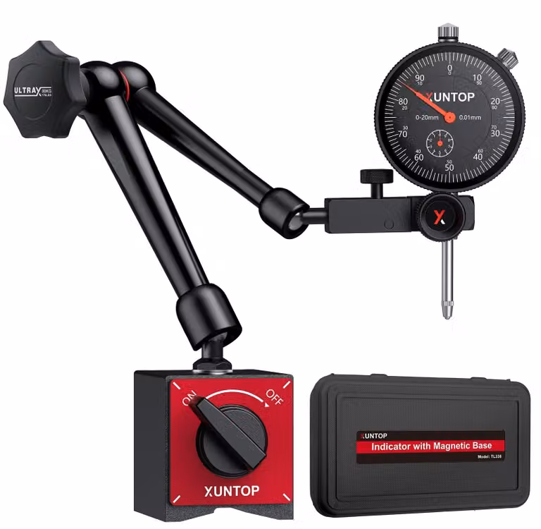 Omgoods - Indicatore di misurazione meccanico con base magnetica e braccio regolabile