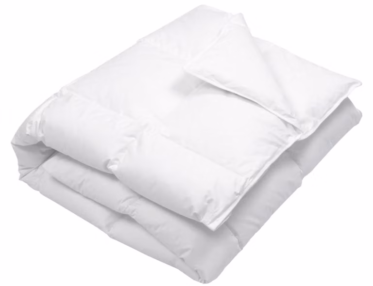 Piumino singolo 135x200 cm, imbottitura 650g, 90% piumino, 100% cotone