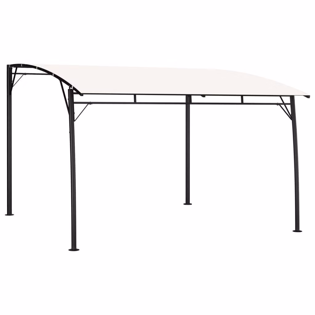 The Living Store Protezione solare da giardino 3x3x2,55 m Bianco crema