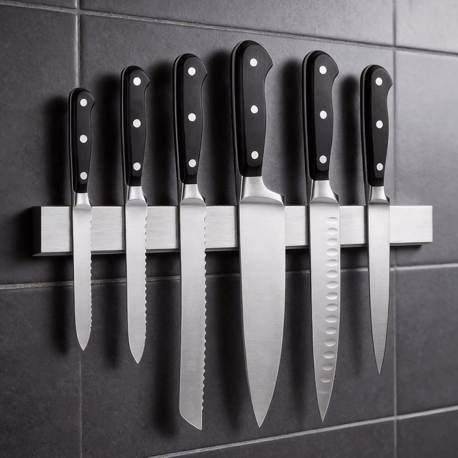 Porta coltelli magnetico in acciaio inossidabile, 40 cm, da montare a parete, per la cucina