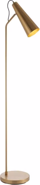 Lampada da terra industriale ottone antico E27 Endon