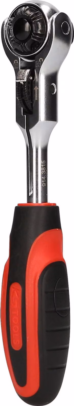 KS TOOLS 3/8" MODIFIX mini impugnatura a T cricchetto testa girevole 72 denti 0°+90° - 914.3815
