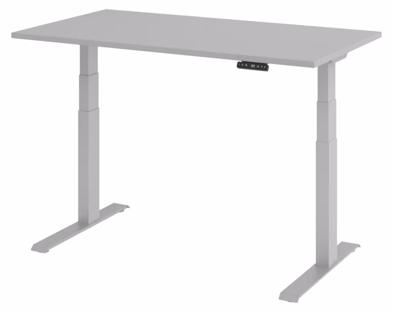 Scrivania elettrica bümö modello XDKB - Struttura: argento, finitura: grigio, dimensioni: 140 x 80 cm