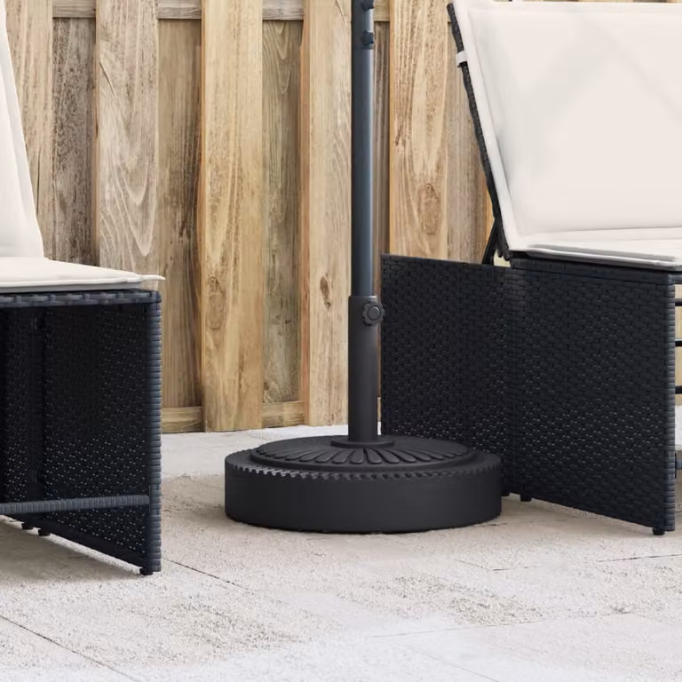Base per ombrellone vidaXL nera rotonda per pali Ø38/48 mm, peso 25 kg