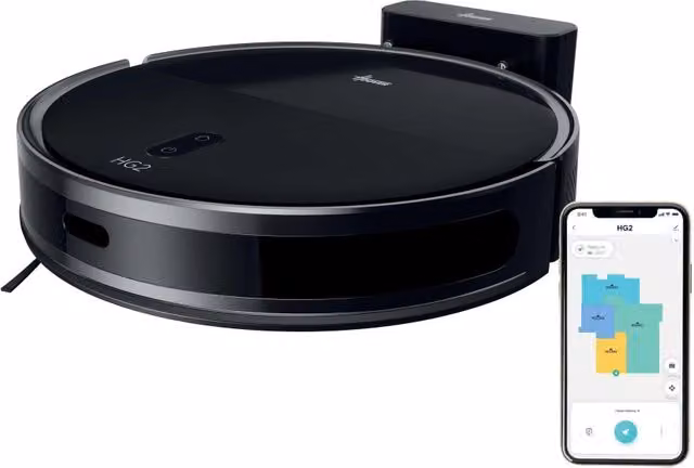 Robot aspirapolvere Hoover HG230H 011 nero con tecnologia laser, controllo tramite app e Wi-Fi