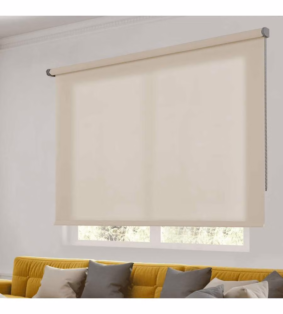 STOR PLANET Tenda Rullo Trasparente Soft Beige 45x180 cm per Interni