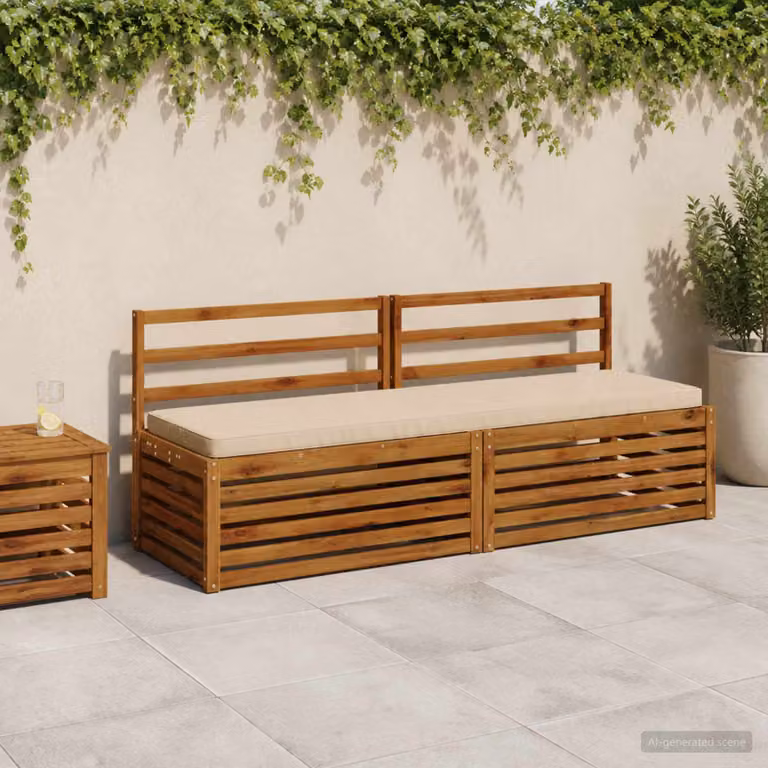 Cuscino per Panchina vidaXL VUGHT in Poliestere, Colore Beige, con Rivestimento Rimovibile e Resistente ai Raggi UV