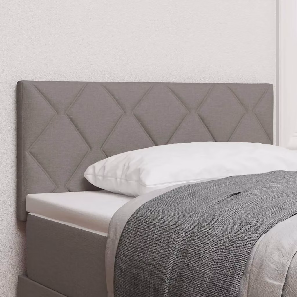 Testiera per letto vidaXL Talpa in tessuto beige o grigio con struttura in legno e design moderno geometrico