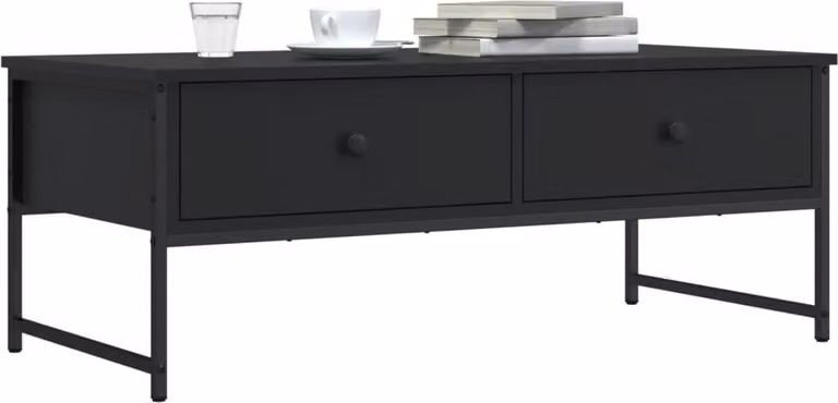 Maison Exclusive - Tavolino nero 101x49x39,5 cm Materiale ligneo