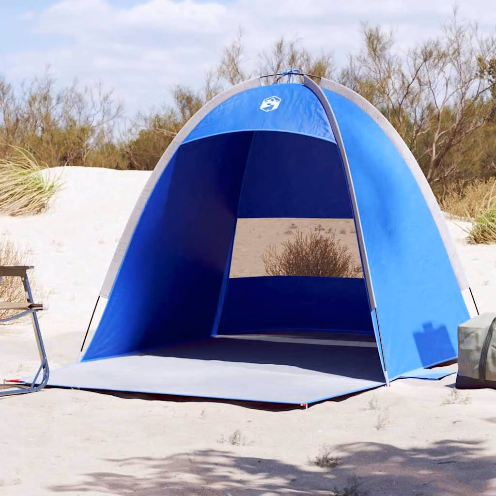 vidaXL Tenda da Spiaggia per 2 Persone Blu in Poliestere