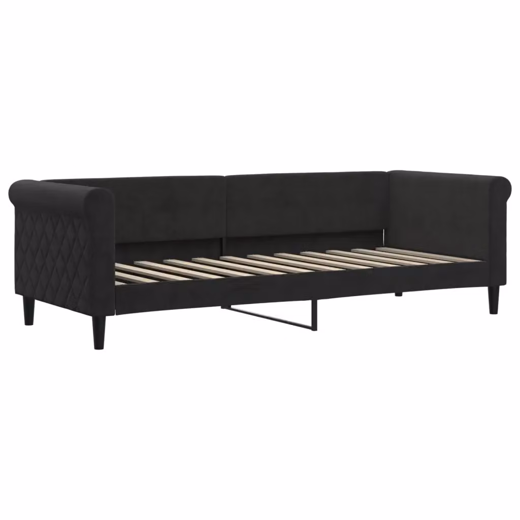 Letto da Giorno Moderno vidaXL in Velluto Nero L: 229 cm, P: 90 cm, H: 68 cm – 2