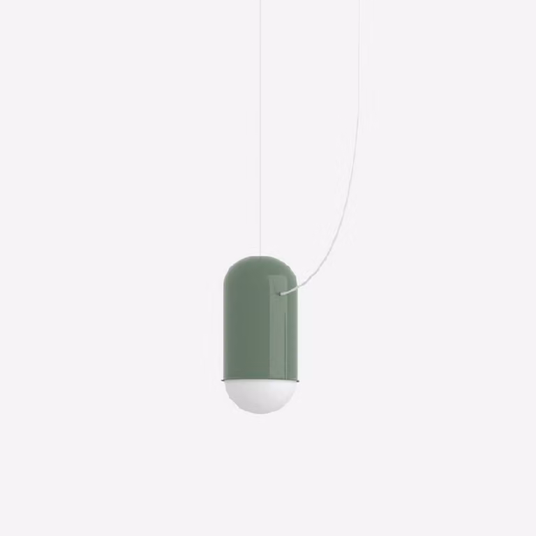 Lampada a sospensione LUCIS CAPSULE 6,2 W LED 3000 K, vetro opalino verde ZL.L1.C15.76