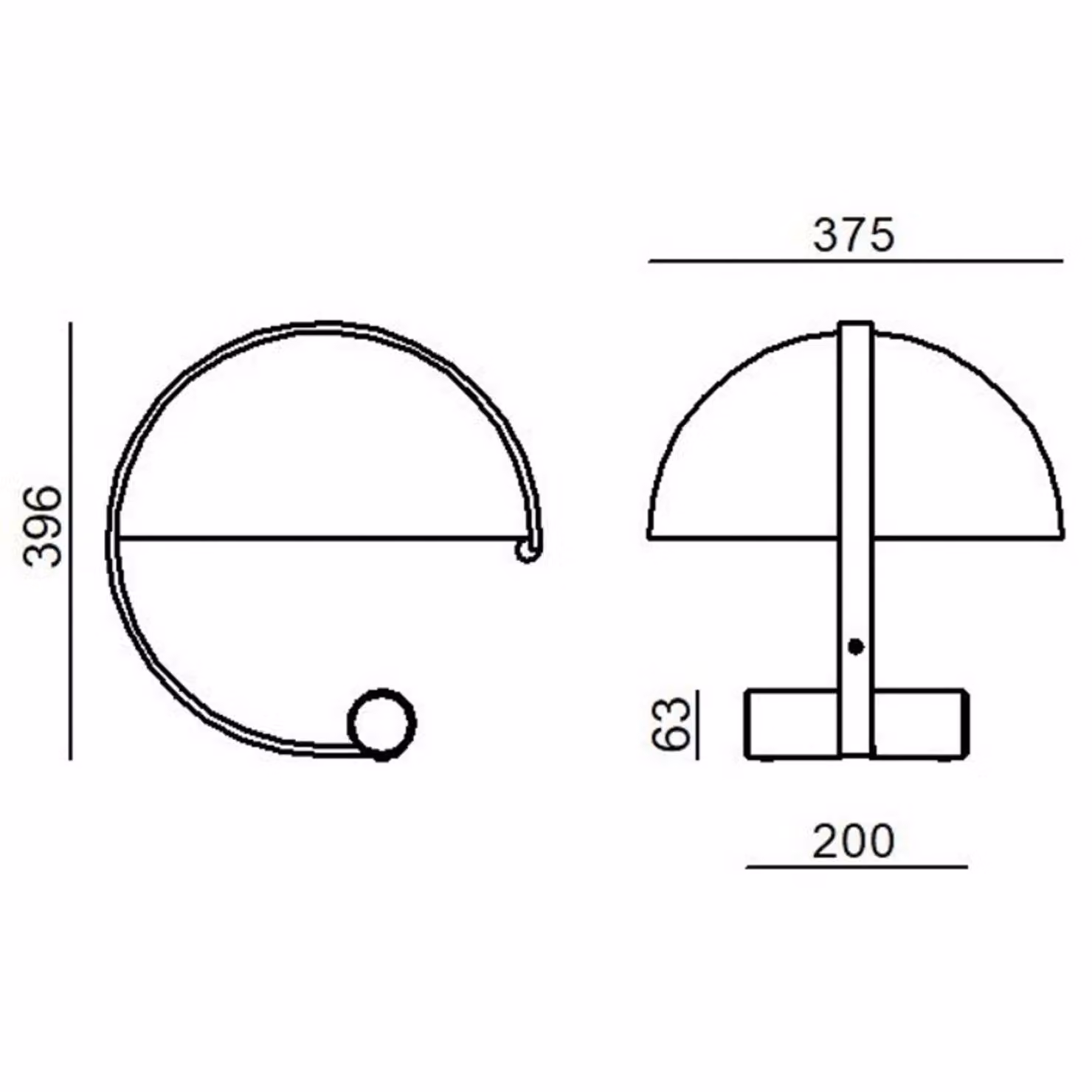 Stilnovo Lampada da tavolo di design Meta, dimmerabile, Nero, Soggiorno / Sala da pranzo, Metallo, Design, Lampada da tavolo