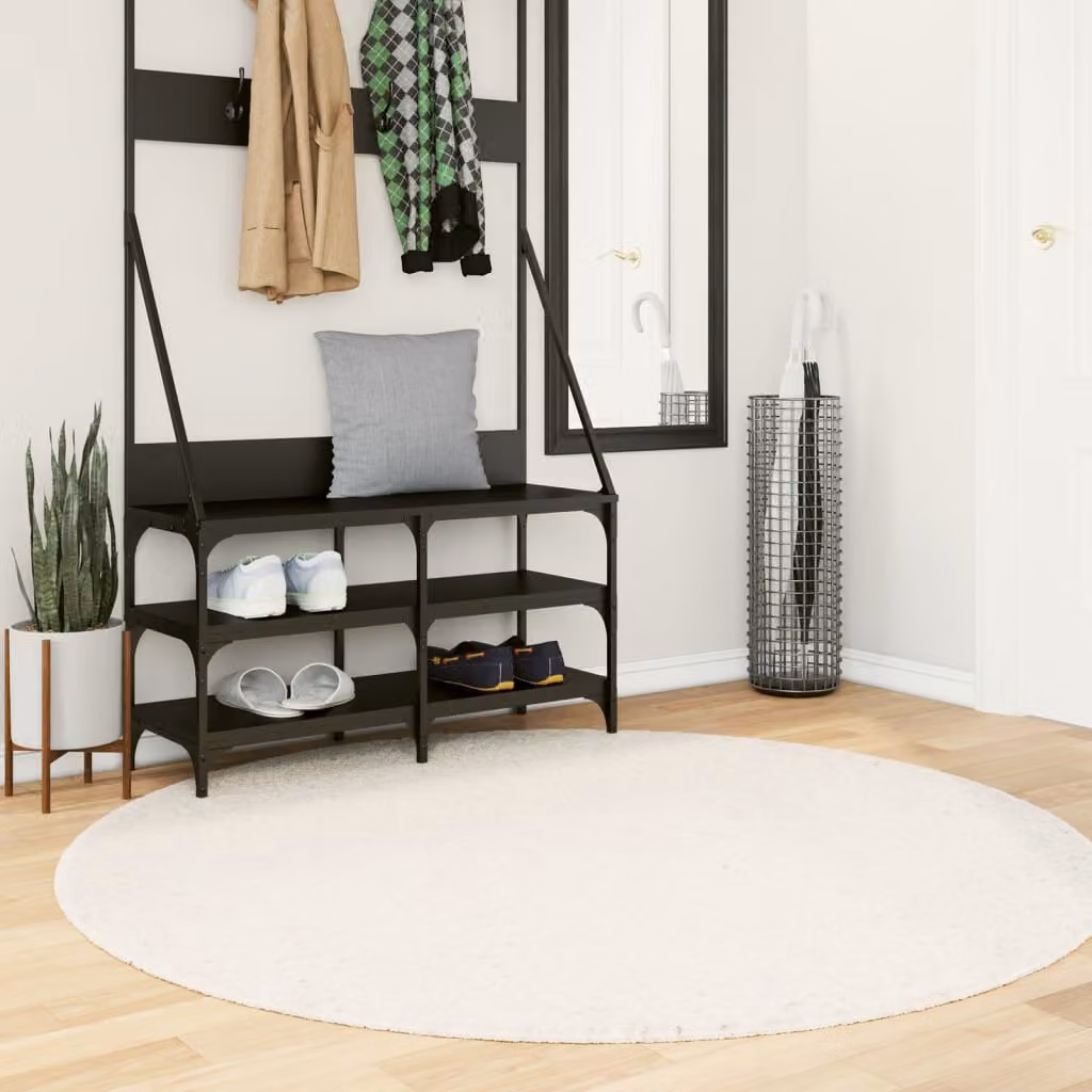 vidaXL Tappeto OVIEDO rotondo a pelo corto beige Ø 160 cm