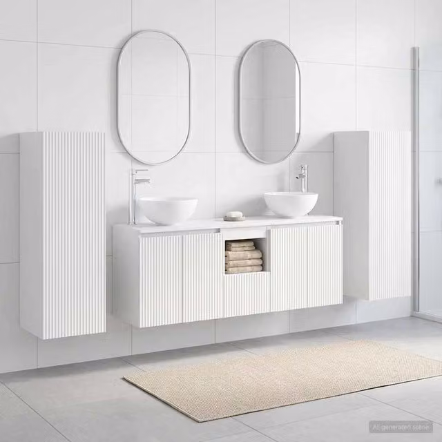 Set di mobili per il bagno 5 pz Bianco 33 x 34,5 x 100 cm 3405983
