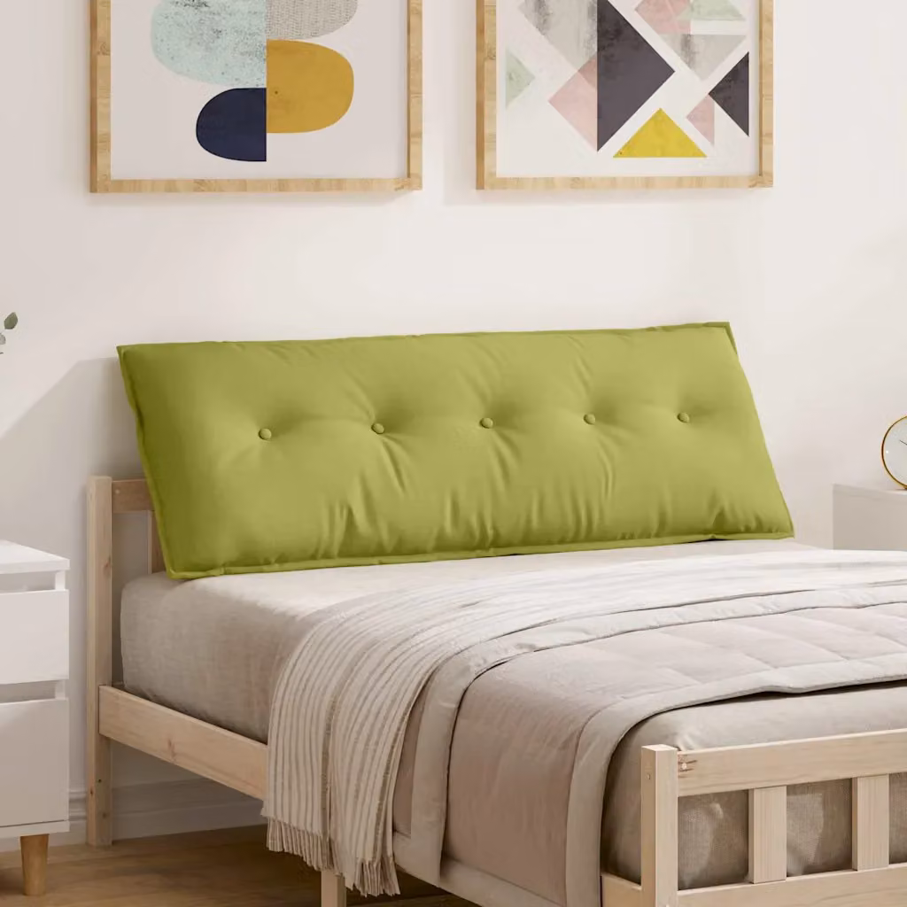 Cuscino per schiena vidaXL verde chiaro in tessuto poliestere L 140 x P 19 x H 50 cm