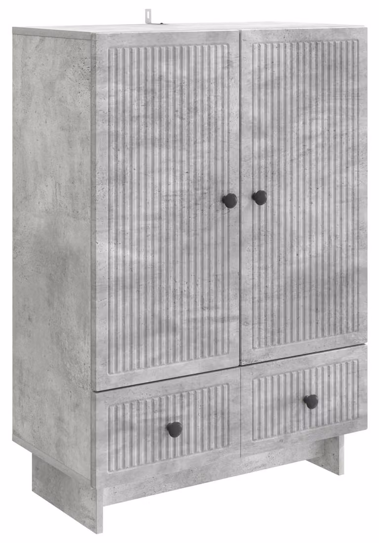 Credenza Grigio Cemento 66 x 34,5 x 95 cm Legno ingegnerizzato