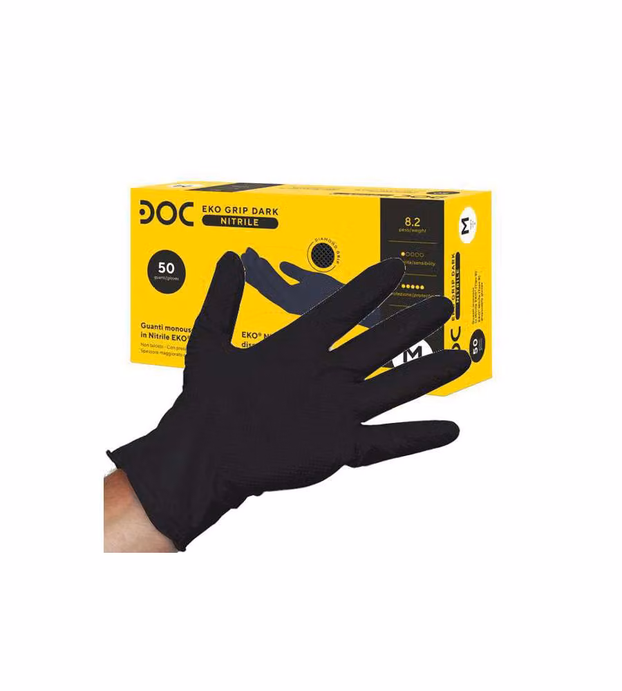 Guanti Nitrile Eko Grip Dark Powder Free Pz 50 M